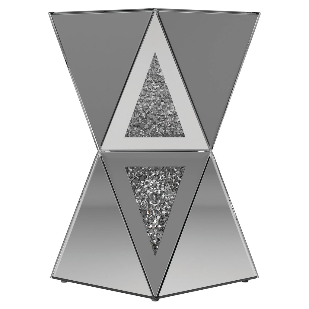 Silver Geometric Side Table S198387