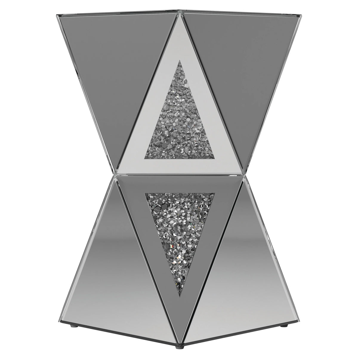 Silver Geometric Side Table S198387