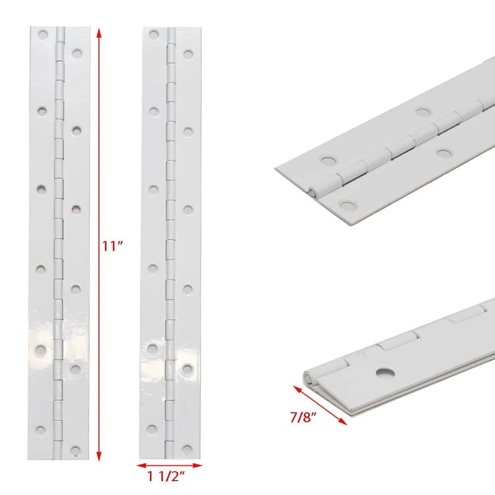White Stainless Steel Piano Hinges L9191