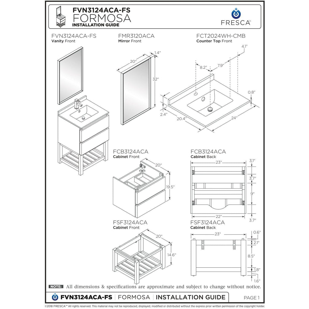 Floor Standing Open Bottom Bathroom Cabinet E394071