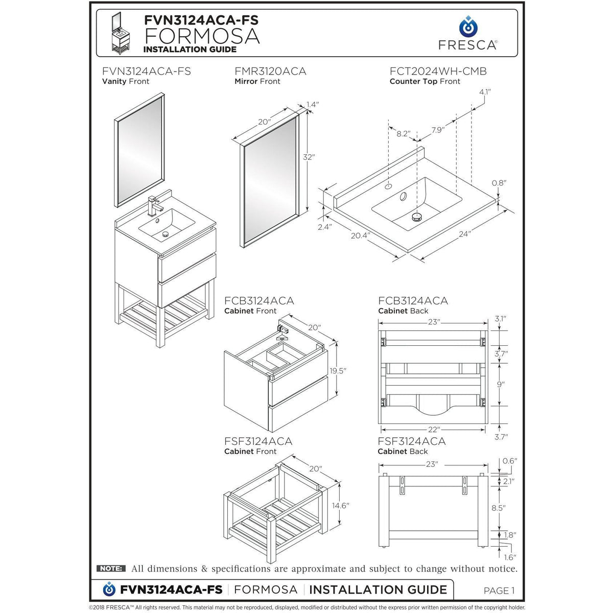 Floor Standing Open Bottom Bathroom Cabinet E394071
