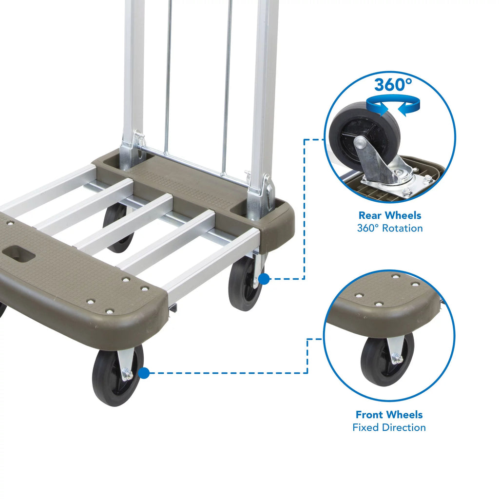 Folding Platform Hand Truck with Expandable Base W625