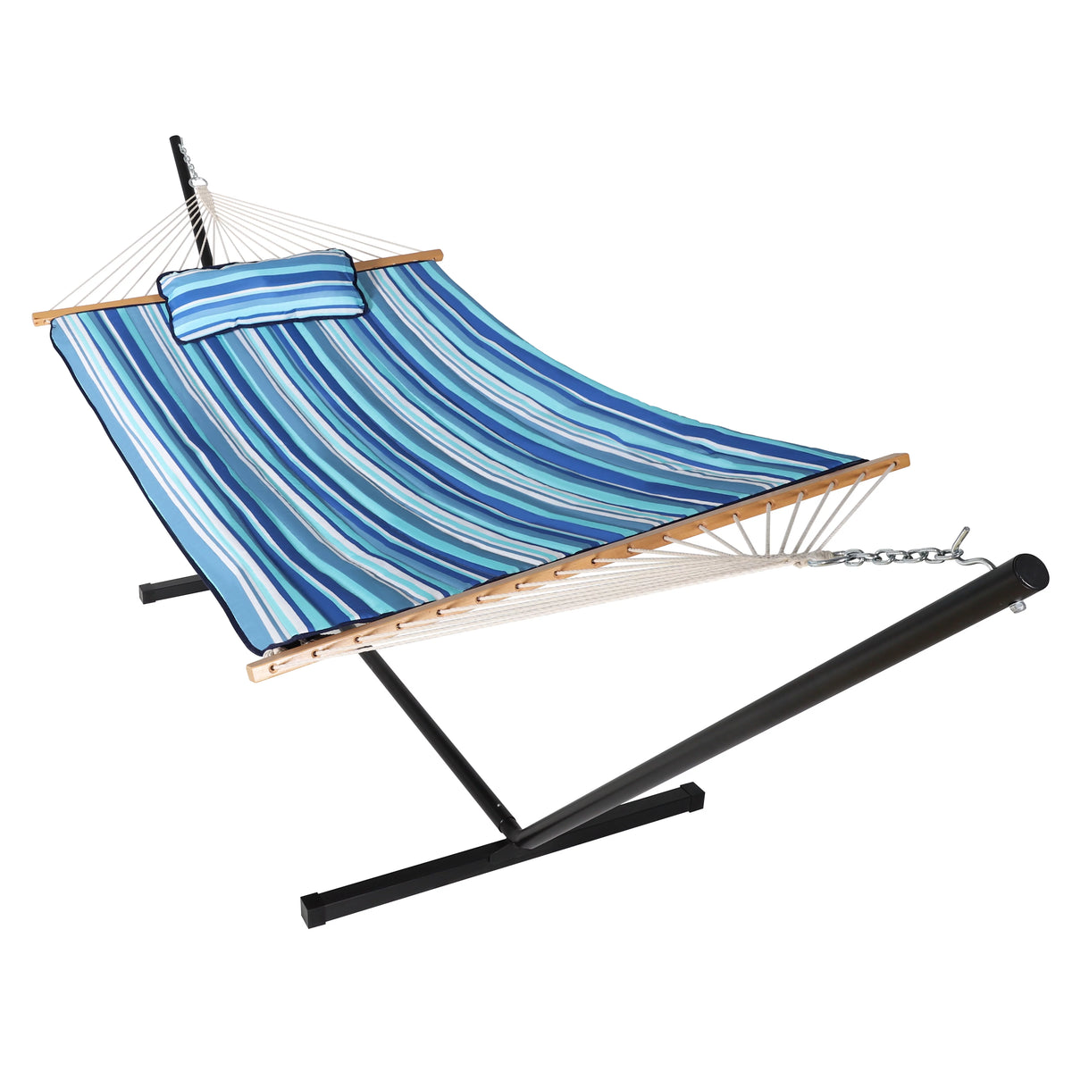 2-Person Hanging Hammock with Steel Stand and Cotton Pad G580034