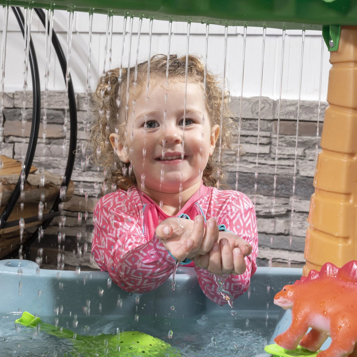 Gray Plastic Water Table with 13-piece Playset R913